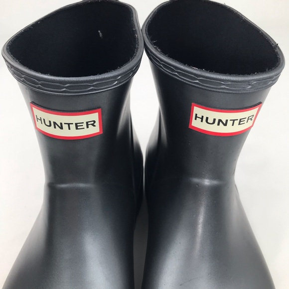 Hunter Play Short Nebula Black Rubber Rain Boots - Picture 8 of 16